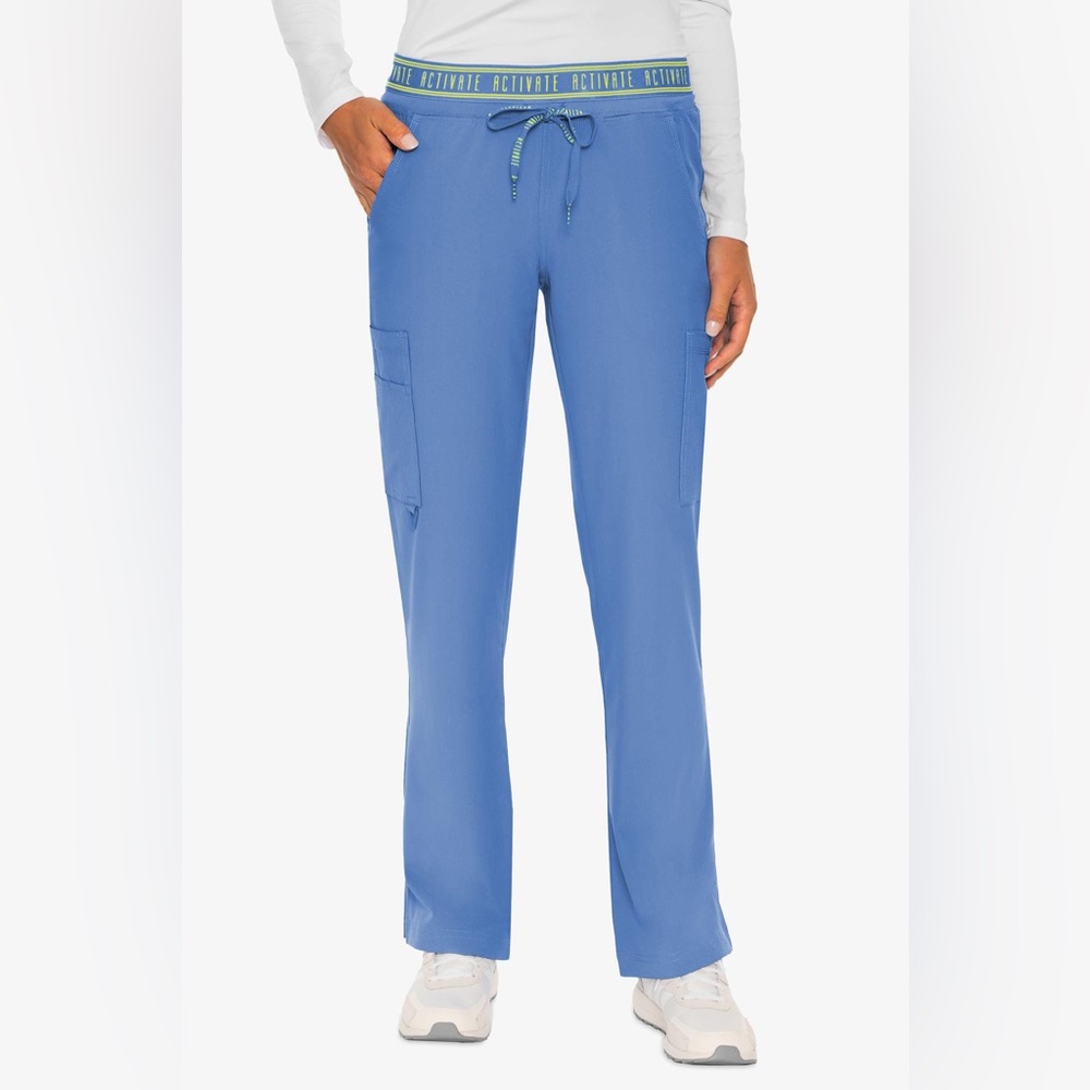 Med couture activate pants in ceil blue. NWT
